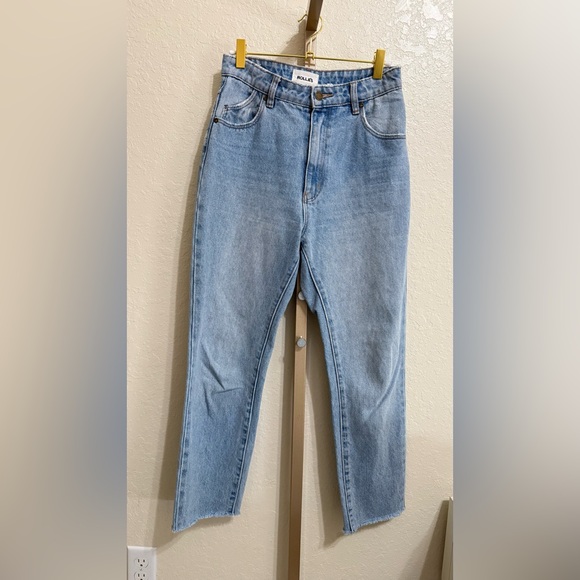 ROLLA'S Dusters High Rise Slim Jeans Blue Size 26 - Picture 3 of 14